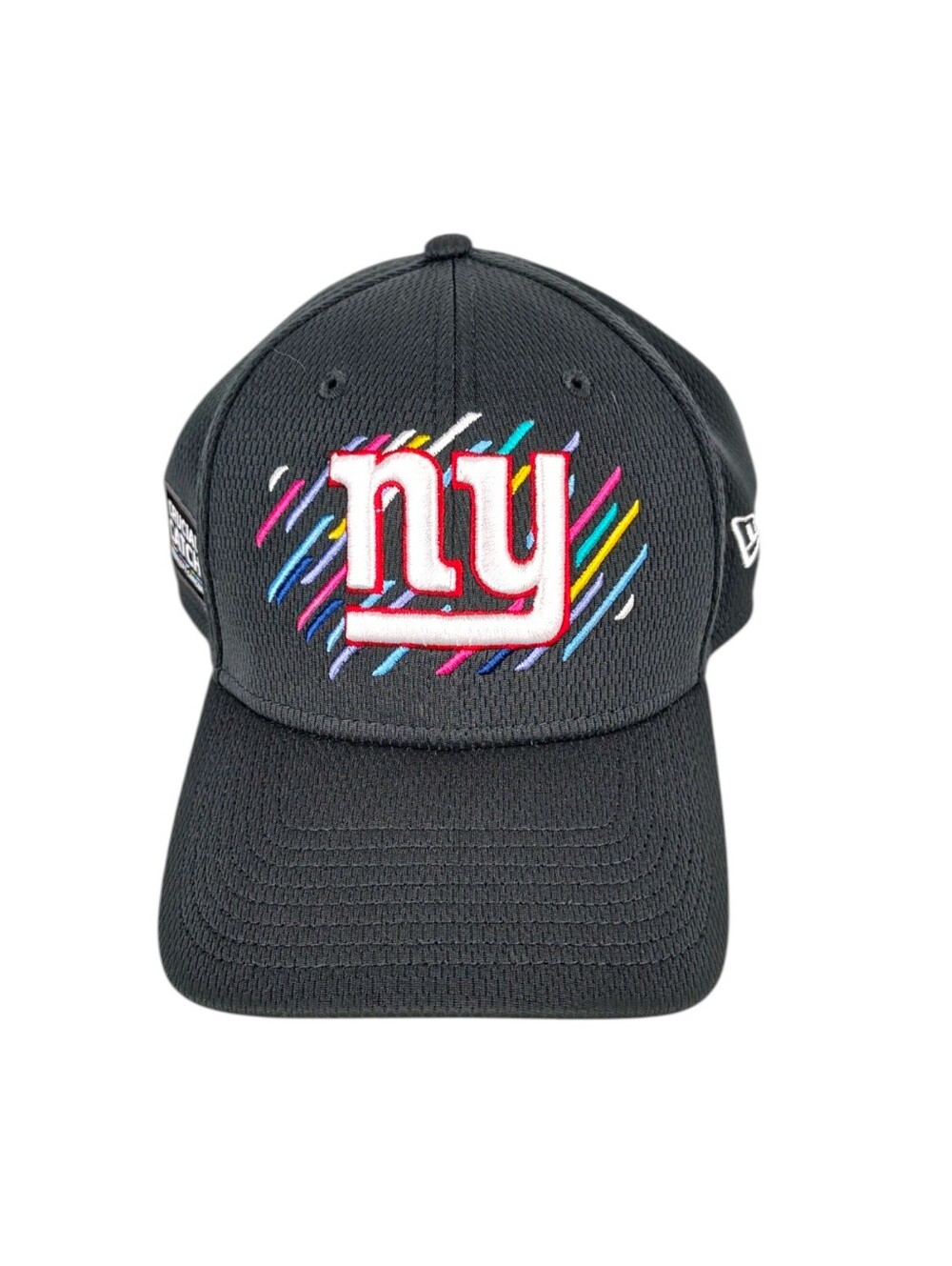 New Era NFL New York Giants Crucial Catch 39THIRTY Flex Fit Hat Black L/XL UNISE